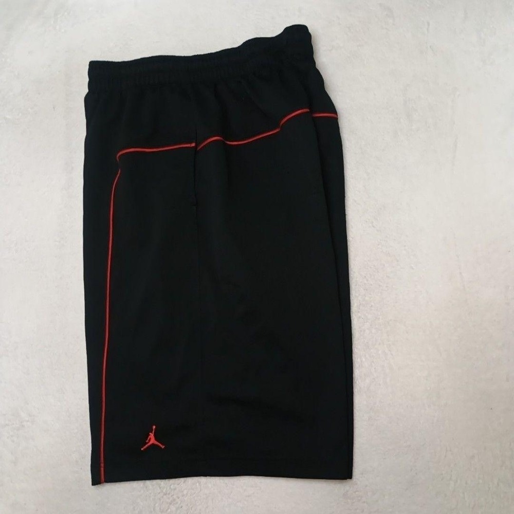 Nike Air Jordan Shorts Mens M Black 12" Basketball Bred Jumpman School Football